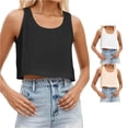 thumbnail image 1 of XIAONU Women Solid Tank Top Sleeveless Cropped Casual Athletic Camisole, 1 of 4