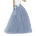 thumbnail image 1 of XIAONU Women's A Line Tulle Skirt Floor Length Bow Accented Skirt Lightweight Romantic Evening Party Skirt, 1 of 3