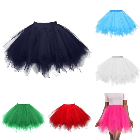 XIAONU Women's Asymmetrical Tutu Skirt Lightweight Tutu Skirts Festival Dance Mini Skirt