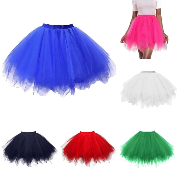 XIAONU Women's Asymmetrical Tutu Skirt Lightweight Tutu Skirts Festival Dance Mini Skirt