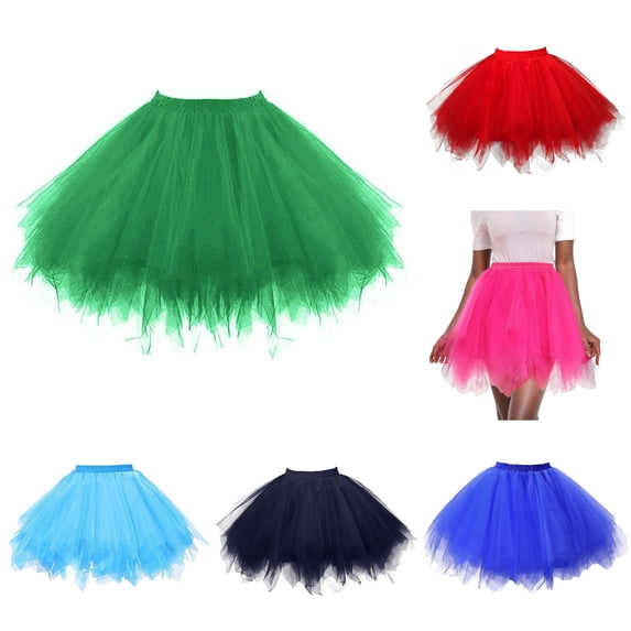 XIAONU Women's Asymmetrical Tutu Skirt Lightweight Tutu Skirts Festival Dance Mini Skirt