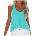 thumbnail image 1 of XIAONU Women's Basic Solid Tee Sleeveless Scoop Neck Loose Fit Lightweight Casual Daily Wear Tank Tops, 1 of 5