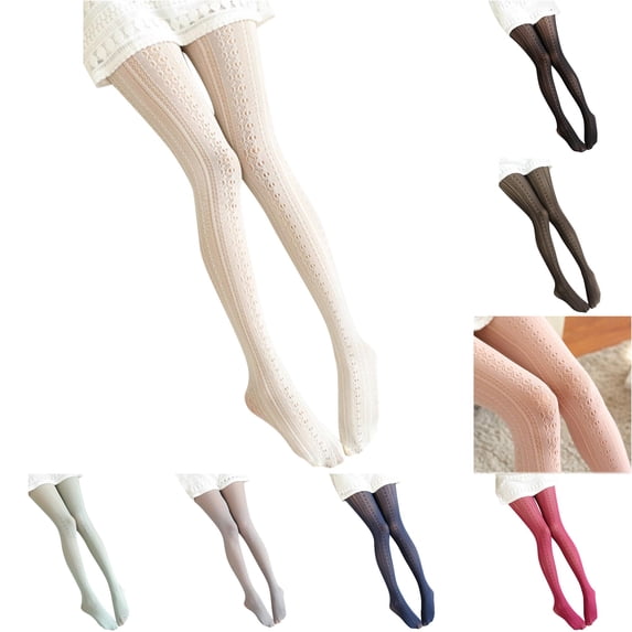XIAONU Women's Breathable Vertical Lace Fishnet Tights