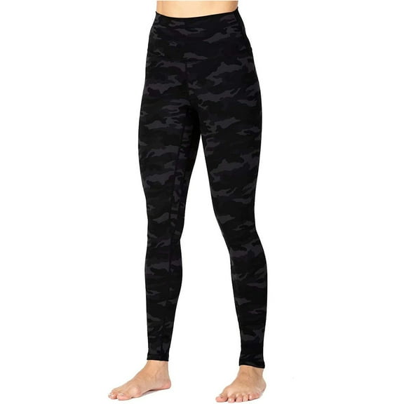 XIAONU Women's Camo Print Leggings High Waist Full Length Design Bottoms Stretchy Activewear Style Yoga Pants Camouflage