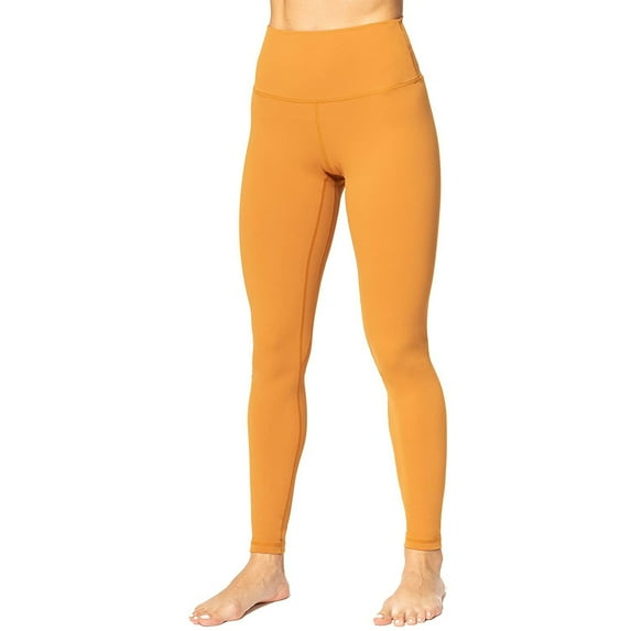 XIAONU Women's Camo Print Leggings High Waist Full Length Design Bottoms Stretchy Activewear Style Yoga Pants Yellow