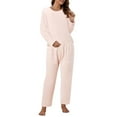 thumbnail image 1 of XIAONU Women's Casual Pajama Set Cotton Long-Sleeve Top & Pants Sleepwear Fall Winter Soft Warm Homewear, 1 of 7