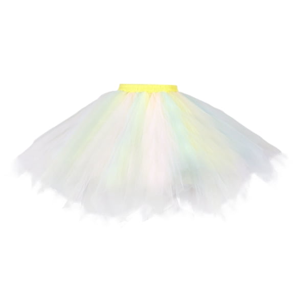 XIAONU Women's Classic Tutu Skirt Layered Tulle Fluffy Skirt Party Wear Ballet Style Dance Skirt