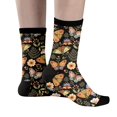 thumbnail image 1 of XIAONU Women's Elastic Floral Butterfly Print Mid Calf Socks, 1 of 4