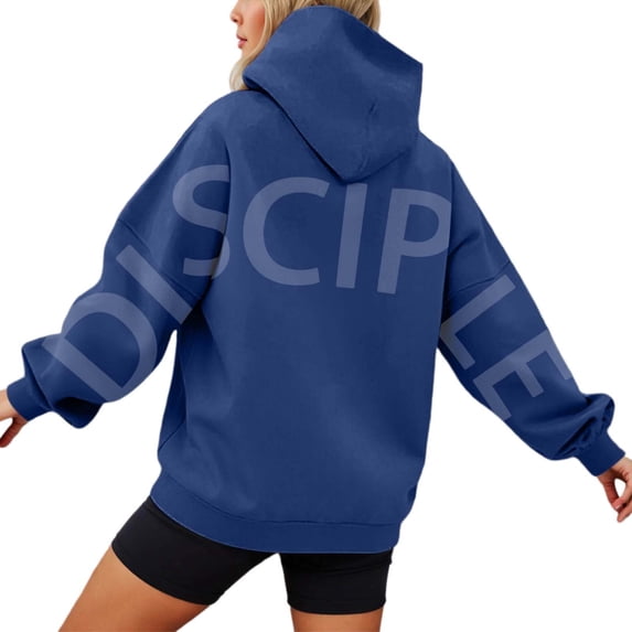 XIAONU Women's Faith Focused Hoodies Oversized Disciple Pullover Comfy Relaxed Daily Sweatshirt