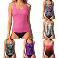 thumbnail image 1 of XIAONU Women's Floral Print Tankini Set Scoop Neck Summer Pool Swim Suit, 1 of 6