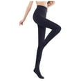 thumbnail image 1 of XIAONU Women's Footed Thermal Leggings High Waist Full Length Design Bottoms Slim Lined Style Warm Pants Navy, 1 of 9