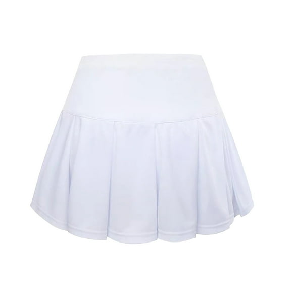 XIAONU Women's High-Waist Pleated Mini Skirt Stretchy Solid Skirt Versatile Casual Daily Party Wear