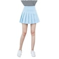 thumbnail image 1 of XIAONU Women's High Waist Skirt Short Pleated Casual School Mini Skirt, 1 of 3
