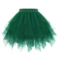thumbnail image 1 of XIAONU Women's Layered Tulle Tutu Mini Skirt High Low Elastic Waist Party Dance Halloween Skirts, 1 of 2