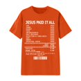 thumbnail image 1 of XIAONU Women's Letter Print Religious Receipt Tee Short Sleeve Crew Neck Pullover T Shirt Soft Faith Inspired T-Shirts, 1 of 3