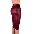 thumbnail image 1 of XIAONU Women's Midi Pencil Skirt Leather High-Waisted Sexy Bodycon Elegant Office Wear Formal Skirt, 1 of 3
