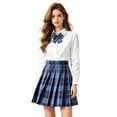 thumbnail image 1 of XIAONU Women's Plaid Pleated Skirt High Waist Student Uniform Bottom, 1 of 4