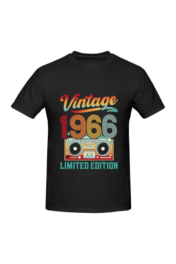 Women's Retro Boombox Letter Graphic Tee Short Sleeve Crewneck Pullover T-Shirt Soft Nostalgic Birthday Tees