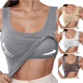 thumbnail image 1 of XIAONU Women's Ribbed Padded Tank Top U Neck Sleeveless Crop Athletic Basic Camisole, 1 of 2
