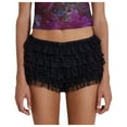 thumbnail image 1 of XIAONU Women's Ruffle Lace Shorts Elastic Waist Casual Bottoms, 1 of 9