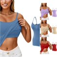thumbnail image 1 of XIAONU Women's Scoop Neck Cami Tank Top Built In Bra Soft Stretch Everyday Basic Top, 1 of 5