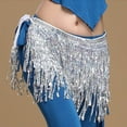 thumbnail image 1 of XIAONU Women's Sequin Fringe Mini Skirt Shiny Asymmetrical Skirt Glamorous Vibrant Dance Party Wear, 1 of 3