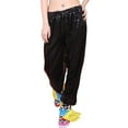 thumbnail image 1 of XIAONU Women's Sequin Harem Pants Elastic Waist Sparkly Design Trousers Loose Fit Dance Style Party Bottoms Black, 1 of 8