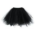 thumbnail image 1 of XIAONU Women's Soft Tulle Mini Skirt High Waist Elastic Waist Fluffy Skirt Party Casual Daily Fashion Wear, 1 of 3