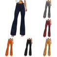 thumbnail image 1 of XIAONU Women's Solid Flare Pants High Waist Slim Fit Pants, 1 of 4