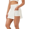 thumbnail image 1 of XIAONU Women's Tennis Skort Split Hem High Waist Mini Skort Stretchy Active Golf Workout Skort, 1 of 6