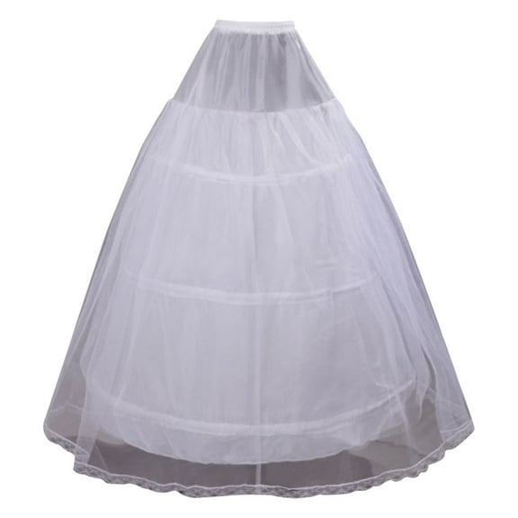 XIAONU Women's Tiered Tulle Petticoat Elastic-Waist Crinoline Skirt Fluffy Voluminous Wedding Party Wear