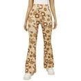 thumbnail image 1 of XIAONU Womens 70s Floral Flare Pants High Waist Stretchy Bell Bottom Trousers For Retro Hippie Style, 1 of 9