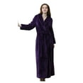 thumbnail image 1 of XIAONU Womens Bathrobe Long Plush Waffle-Texture Robe With Belt Warm Cozy Loungewear, 1 of 6