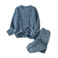 thumbnail image 1 of XIAONU Womens Fuzzy Pajama Set Soft Long Sleeve Top & Pants Homewear Fall Winter Cozy Soft Sleepwear Set, 1 of 9
