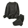 thumbnail image 1 of XIAONU Womens Fuzzy Pajama Set Soft Long Sleeve Top & Pants Homewear Fall Winter Cozy Soft Sleepwear Set, 1 of 4