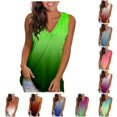 thumbnail image 1 of XIAONU Womens Gradient Tank Top V Neck Sleeveless Everyday Shirts Tops, 1 of 4