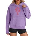 thumbnail image 1 of XIAONU Womens Hoodies Crayfish Print Kangaroo Pocket Hoodie Long Sleeve Oversized Drawstring Hooded Pullover Sweatshirt, 1 of 6