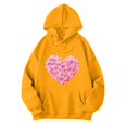thumbnail image 1 of XIAONU Womens Hoodies Heart-Print Floral Hooded Sweatshirt Baggy Long Sleeves Drawstring Hoodie Tops With Pockets, 1 of 3