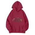 thumbnail image 1 of XIAONU Womens Hoodies Trendy Printed Drawstring Hoodie Sweatshirts Baggy Long Sleeves Oversized Pockets Hooded, 1 of 3