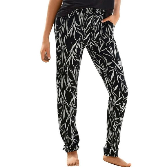 XIAONU Womens Pants High Waist Printing Easy Trousers Long Pants Boho Beach Pockets Pants Waist Printing Boho Women Easy Pockets High Pants Beach Trousers Pants Long Pants