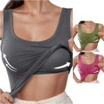 thumbnail image 1 of XIAONU Womens Ribbed Padded Tank Top Scoop Neck Slim Fit Daily Wear Undergarment, 1 of 3