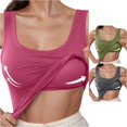 thumbnail image 1 of XIAONU Womens Ribbed Padded Tank Top Scoop Neck Slim Fit Daily Wear Undergarment, 1 of 4