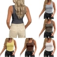 thumbnail image 1 of XIAONU Womens Ribbed Tank Top U Neck Sleeveless Slim Fit Daily Shirt, 1 of 7