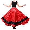 thumbnail image 1 of XIAONU Womens Ruffled Maxi Skirt Full Circle Elastic Waist Layered Skirt Lightweight Flowy Performance Wear Skirts, 1 of 7