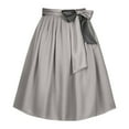 thumbnail image 1 of XIAONU Womens Skirts Bow Tie Waistband Pleated Short Skirt Solid Color Casual Trendy Versatile Midi Skirt Daily Wear, 1 of 2