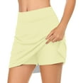 thumbnail image 1 of XIAONU Womens Skirts Casual Solid Color Yoga Sport Tennis Skirt Mid-Rise Trendy Sweat-Absorbent Breathable Skort, 1 of 6