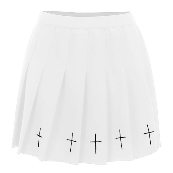 XIAONU Womens Skirts Dark Academia A-Line Pleated Midi Skirt Ladies Solid Color Comfortable Casual Skirts Streetwear