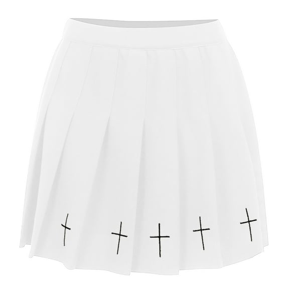 XIAONU Womens Skirts Dark Academia A-Line Pleated Midi Skirt Ladies Solid Color Comfortable Casual Skirts Streetwear