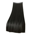 thumbnail image 1 of XIAONU Womens Skirts Solid Color Advanced Satin Pleated Midi Skirt Trendy Versatile Casual Skirt Celebrity Party, 1 of 3