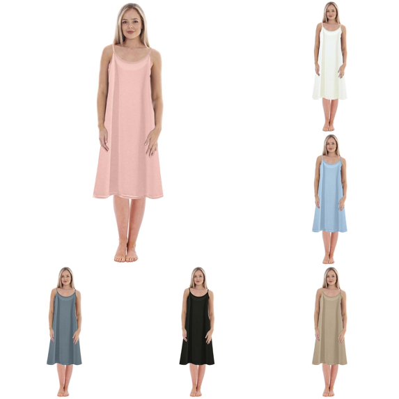 XIAONU Womens Nightgown Sleeveless Loose Midi Sleep Dress Loungewear